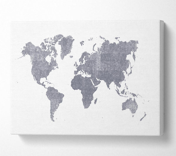 The World Map Of In Grey