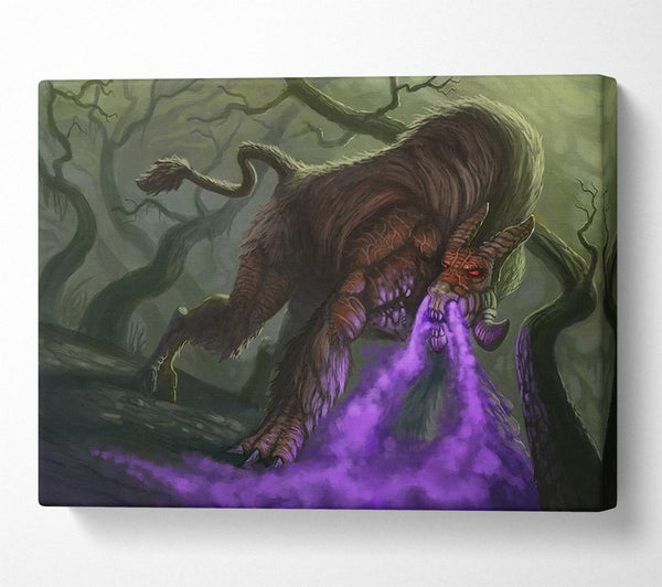 Purple Smoke Breathing Creature