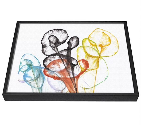 A picture of a The Abstract Ink In Water framed canvas print sold by Wallart-Direct.co.uk