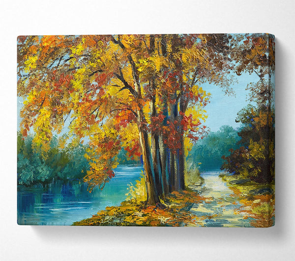 Autumn Tree Branches Painting