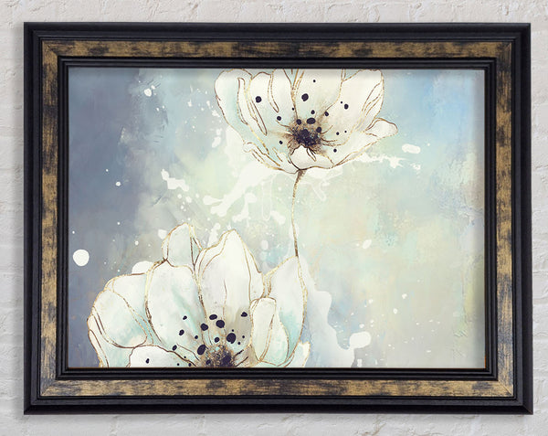 White Flowers In Abstract