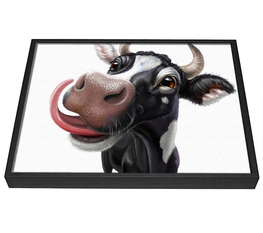 A picture of a The Big Cow Lick framed canvas print sold by Wallart-Direct.co.uk