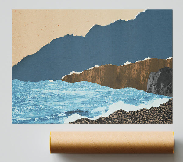 Cut Out Mountain Ocean