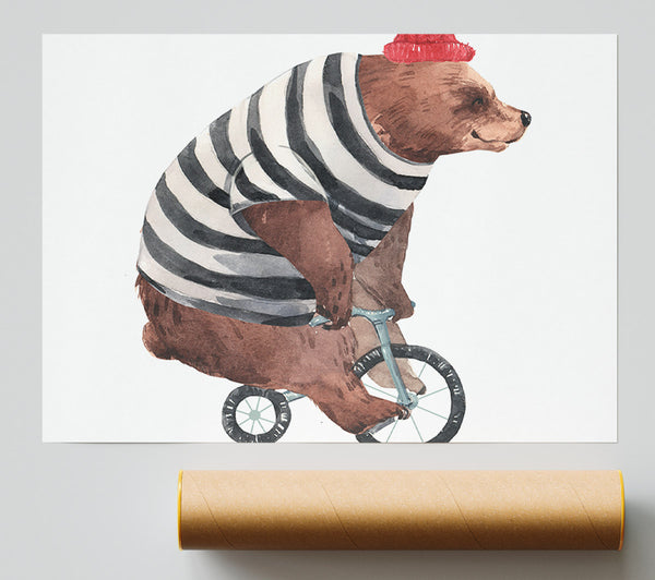 Bear On A Bike