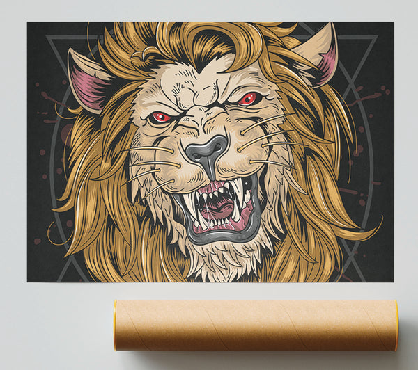 Fearsome Lion Angry