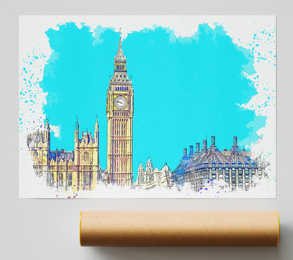 London Big Ben Splatter