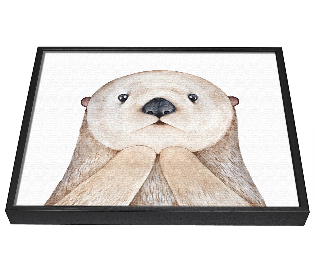 A picture of a Otter Day What framed canvas print sold by Wallart-Direct.co.uk