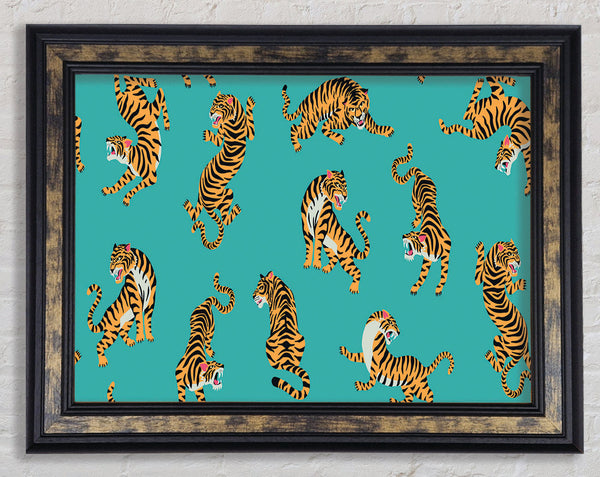 Turquoise Tiger Pattern