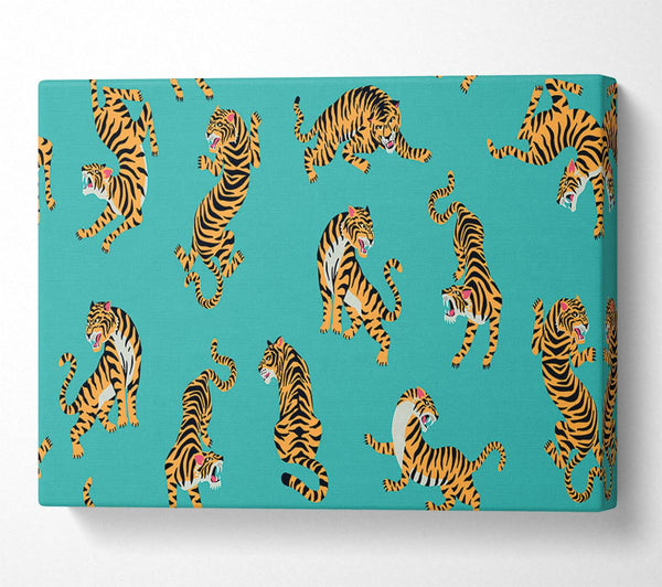 Turquoise Tiger Pattern