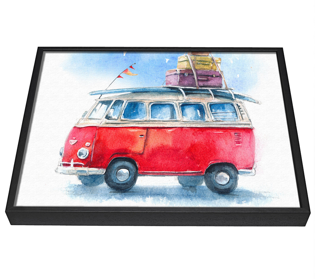 A picture of a Delightful Camper framed canvas print sold by Wallart-Direct.co.uk