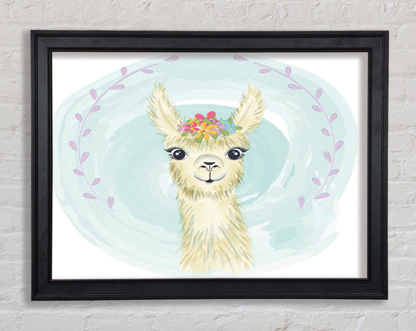 Llama Floral Head