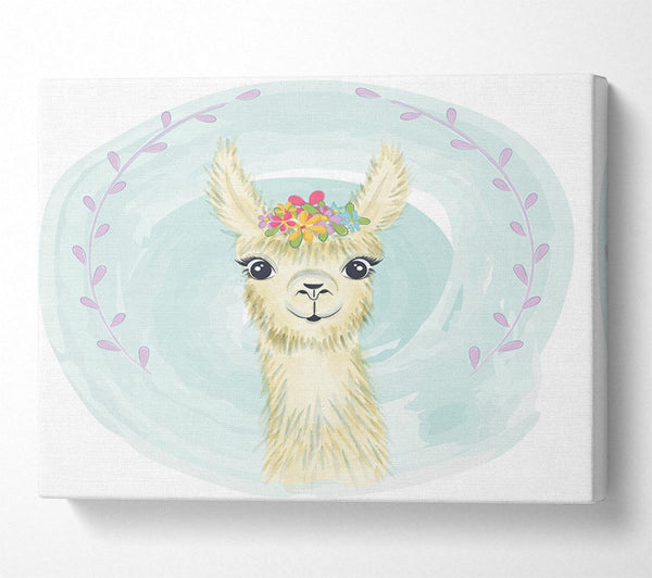 Llama Floral Head