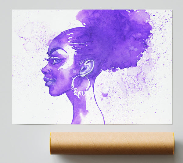 Purple Ink Drawing Face