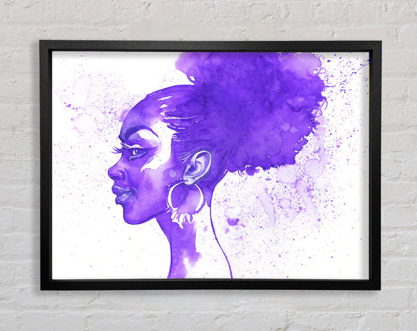 Purple Ink Drawing Face