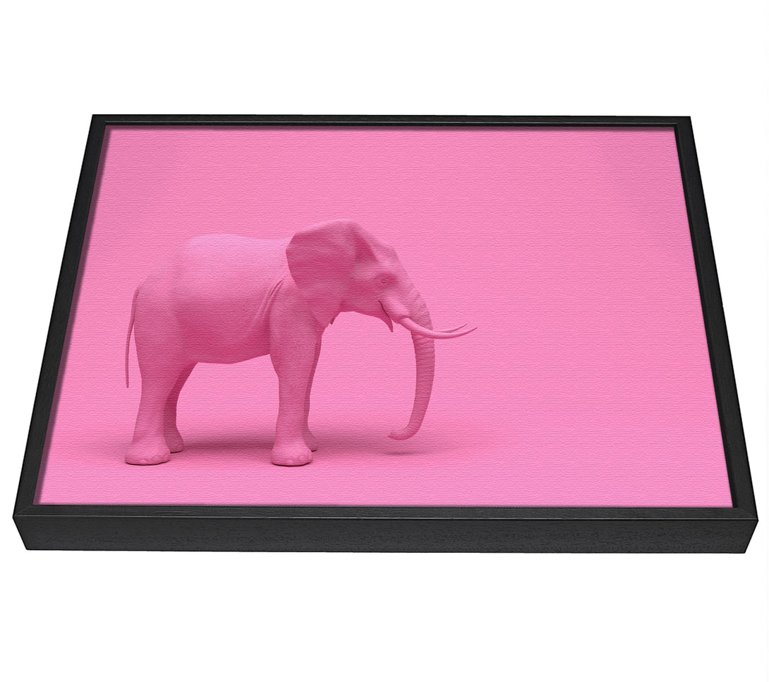 A picture of a The Pink Elephant framed canvas print sold by Wallart-Direct.co.uk