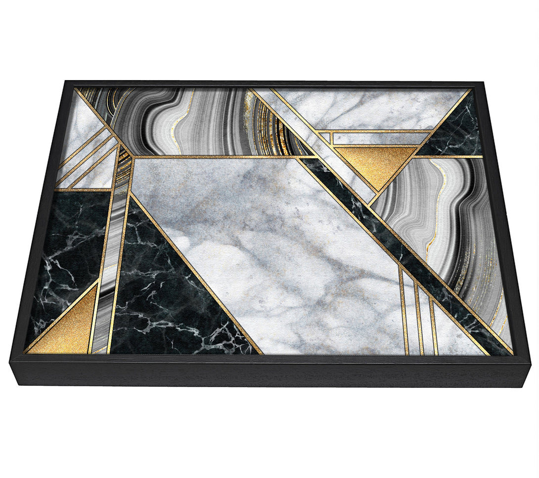 A picture of a Triangles Of Marble framed canvas print sold by Wallart-Direct.co.uk