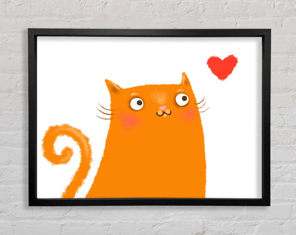 The Love Heart Orange Cat