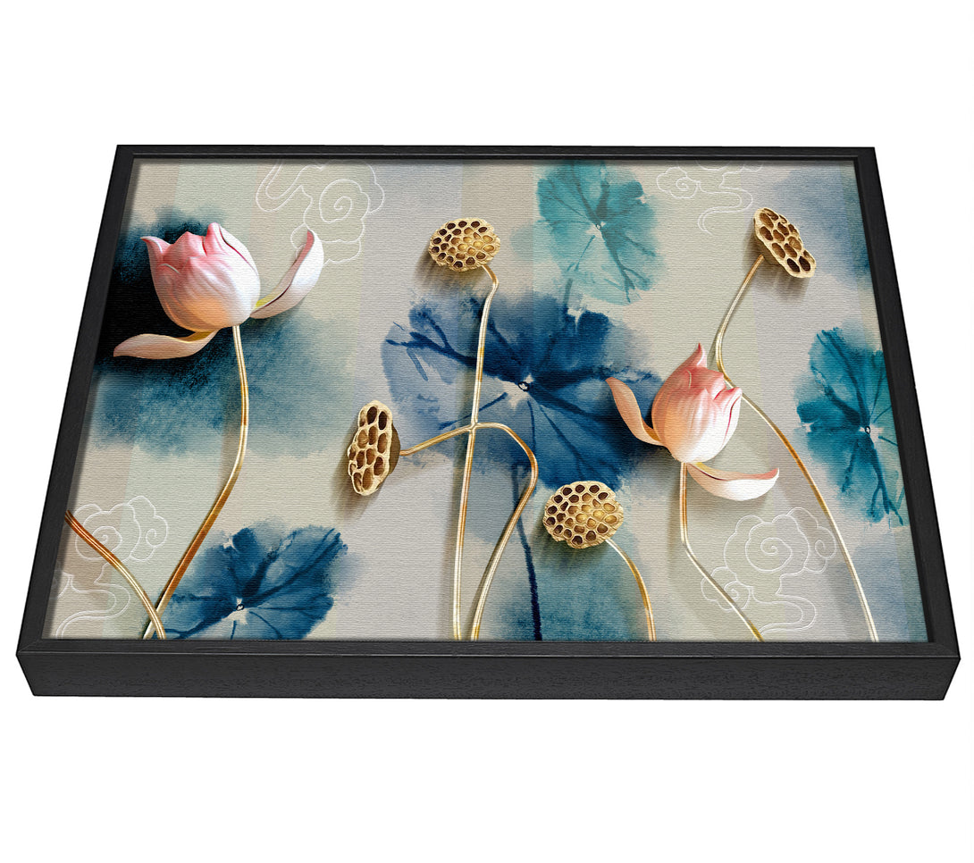 A picture of a Stunning Flower Pose framed canvas print sold by Wallart-Direct.co.uk