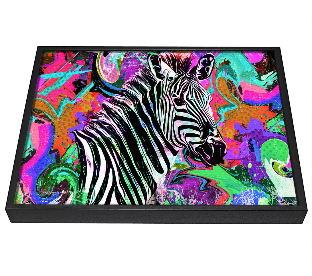 A picture of a The Urban Zebra framed canvas print sold by Wallart-Direct.co.uk