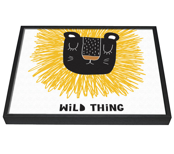 A picture of a Wild Thing Lion framed canvas print sold by Wallart-Direct.co.uk