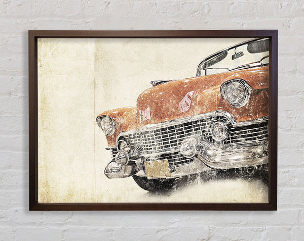 American Muscle Car Watercolour