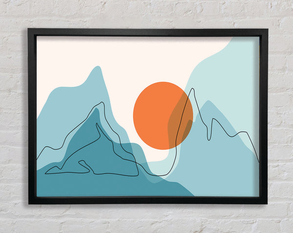 The Sun And Mountain Scene