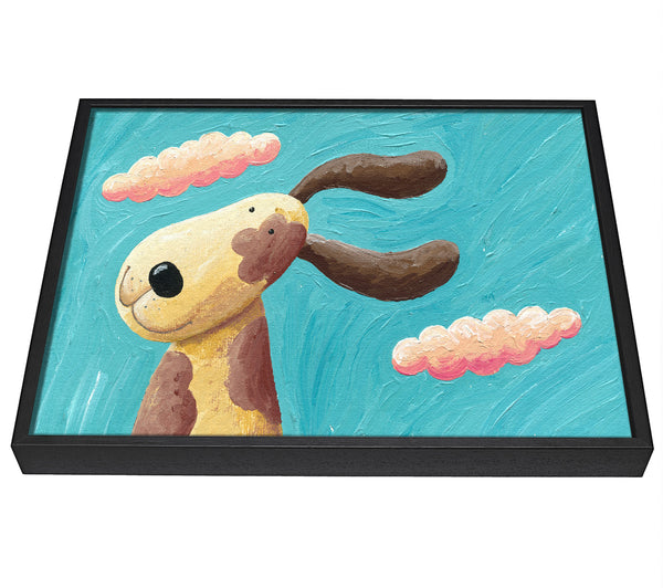 A picture of a The Dog In The Wind framed canvas print sold by Wallart-Direct.co.uk