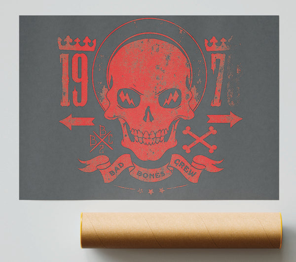 Retro Skull Red