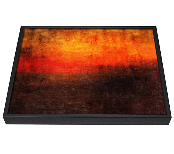 A picture of a Orange Burns Black To Red framed canvas print sold by Wallart-Direct.co.uk