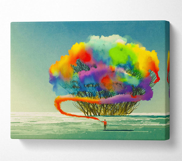 Trees Rainbow Cloud