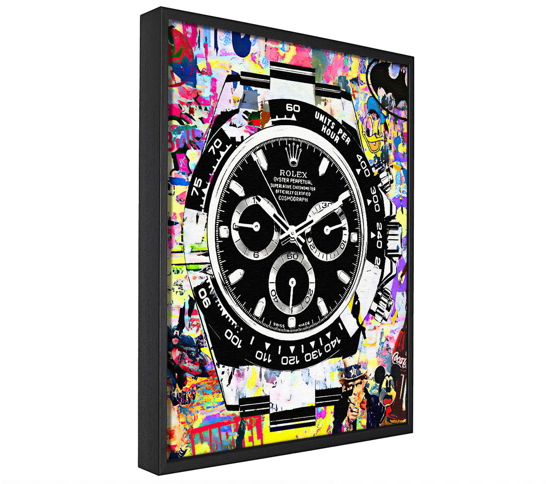 A picture of a Designer Rolex canvas framed print, sold by Wallart-Direct.co.uk