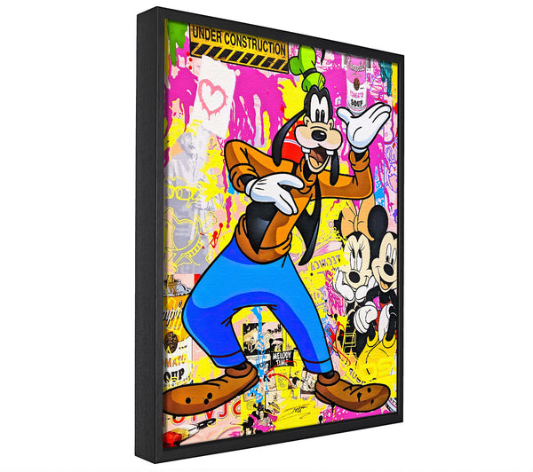 A picture of a Goofy Graffiti canvas framed print, sold by Wallart-Direct.co.uk