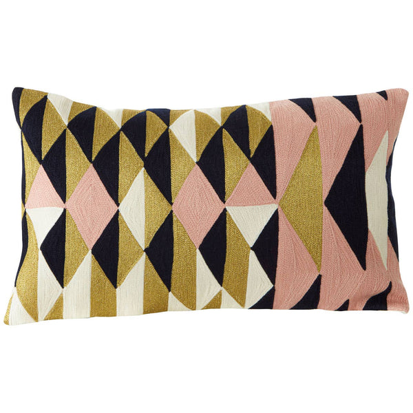 Bosie Ozella Geometric Striped Rectangular Cushion