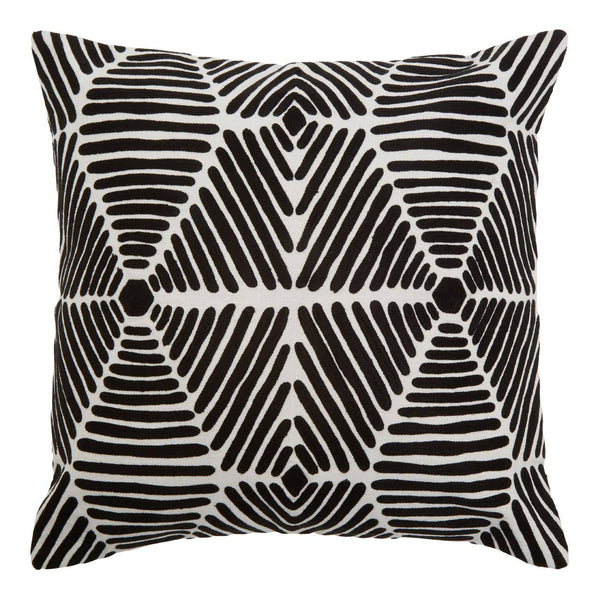 Bosie Ozella Black and White Geometric Cushion