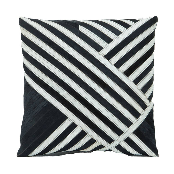 Safira Black and White Suede Cushion