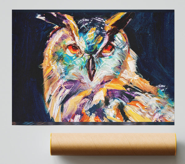 Owl Stare Painting