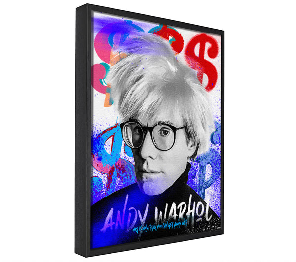 A picture of a Warhol Portrait framed canvas print sold by Wallart-Direct.co.uk