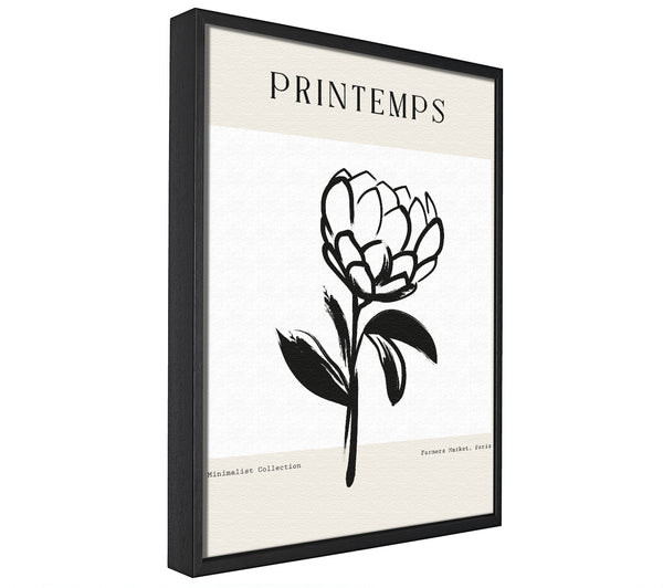 A picture of a Minimalist Plant framed canvas print sold by Wallart-Direct.co.uk