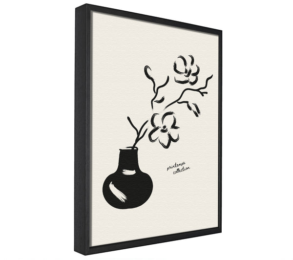 A picture of a Flower In A Pot framed canvas print sold by Wallart-Direct.co.uk