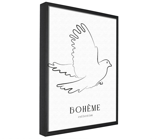 A picture of a Boheme Dove framed canvas print sold by Wallart-Direct.co.uk