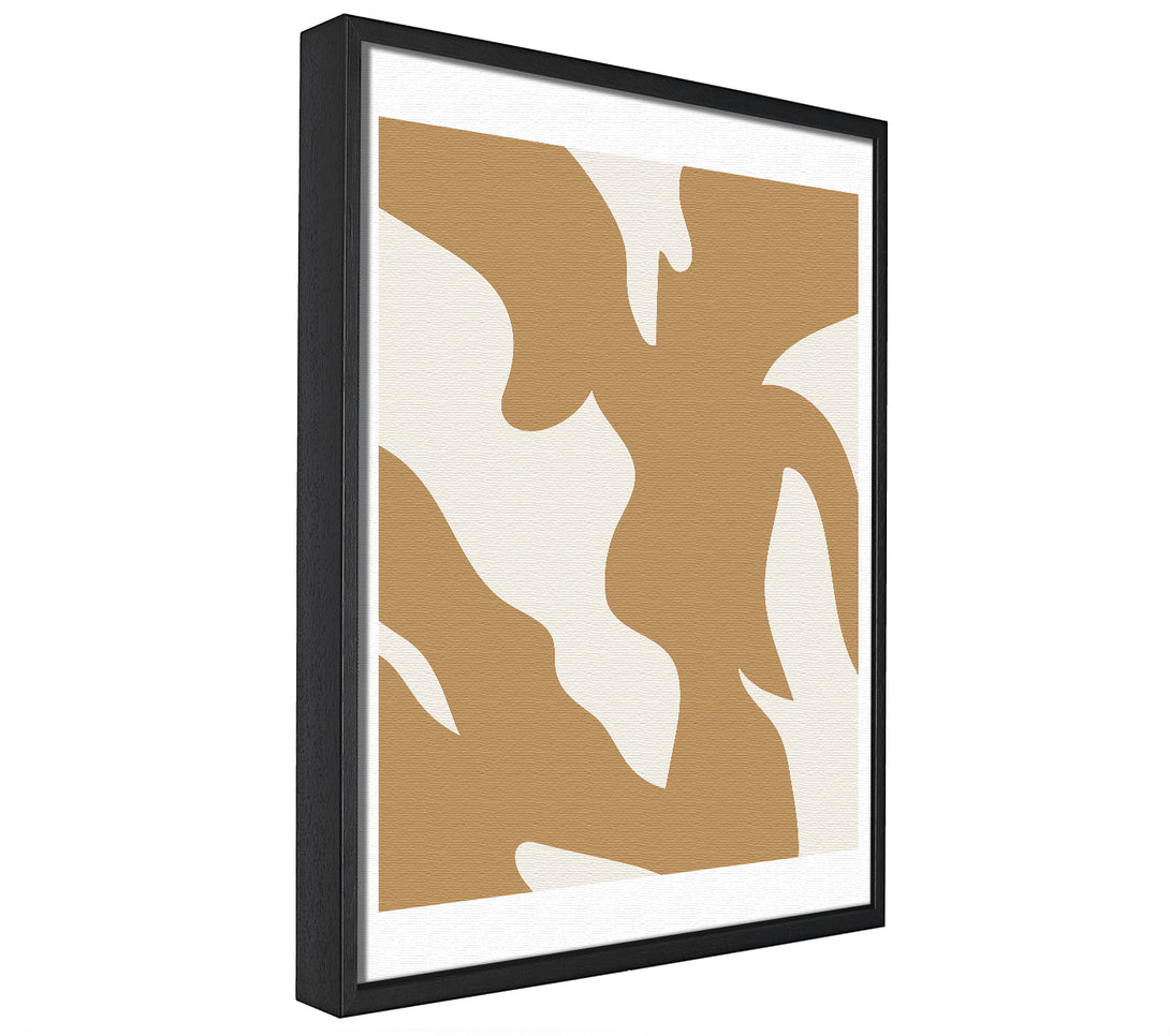 A picture of a Beige Shapes framed canvas print sold by Wallart-Direct.co.uk