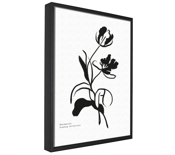 A picture of a Simple Flowers framed canvas print sold by Wallart-Direct.co.uk