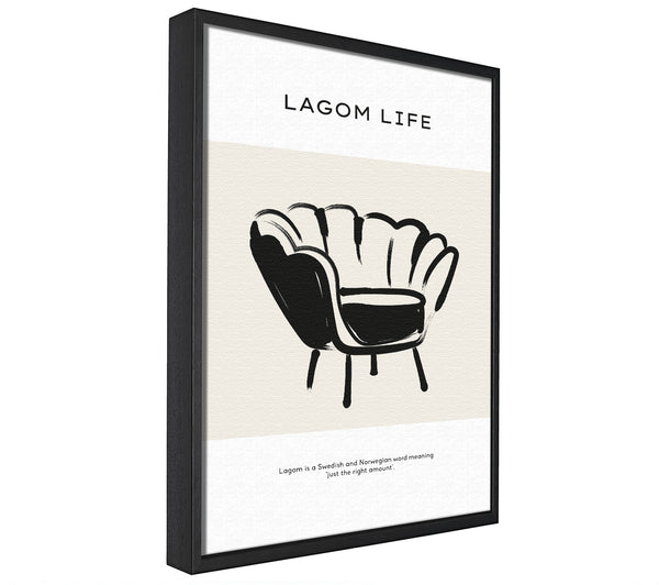 A picture of a Lagom Meaning framed canvas print sold by Wallart-Direct.co.uk