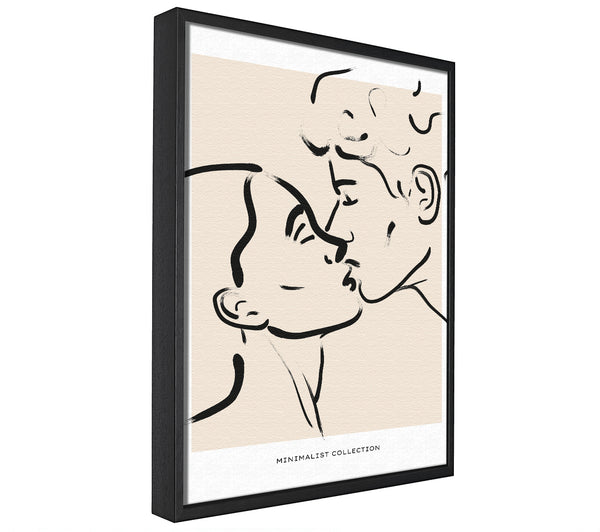 A picture of a Kissing framed canvas print sold by Wallart-Direct.co.uk