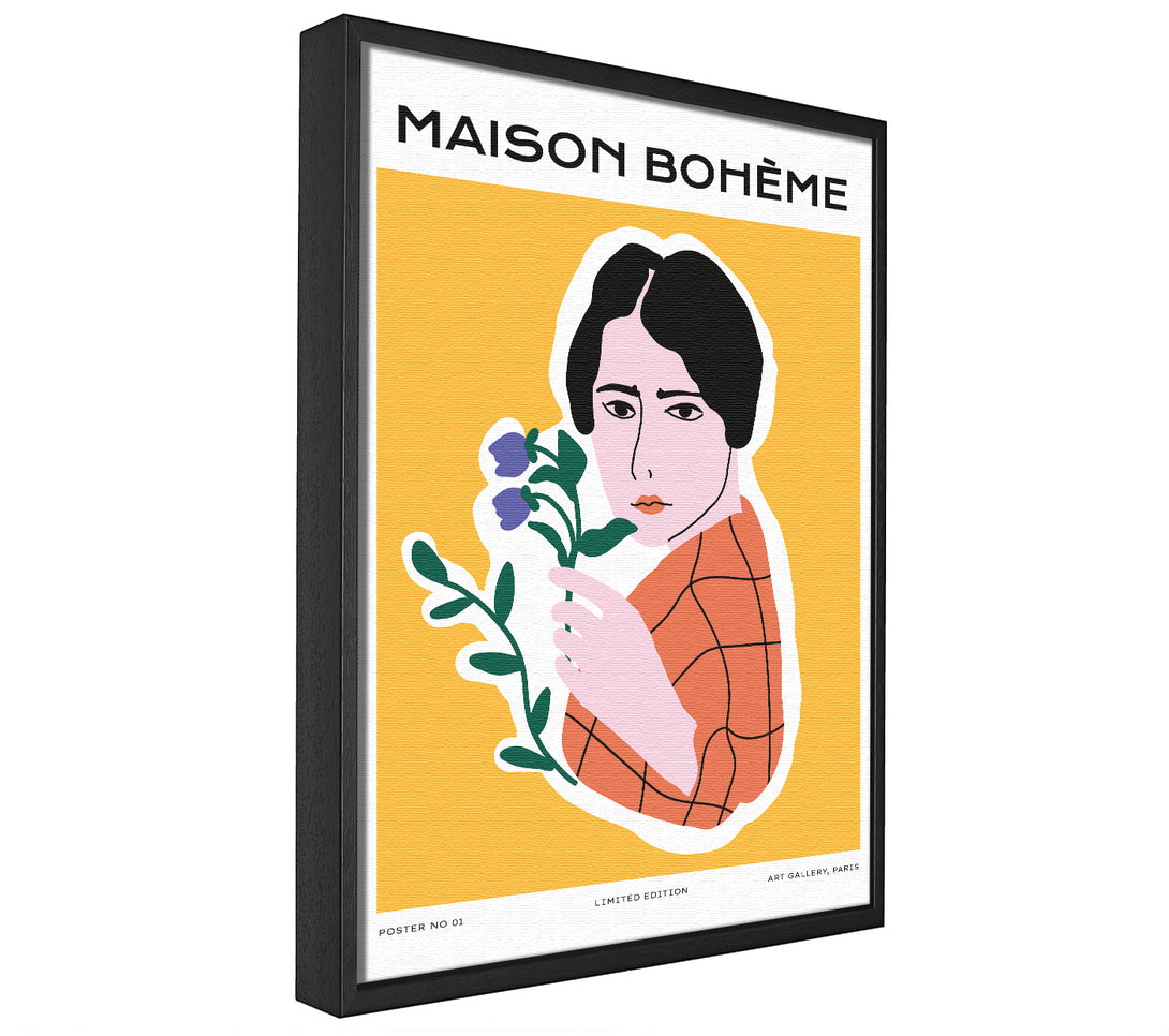 A picture of a Maison Boheme Illustration framed canvas print sold by Wallart-Direct.co.uk