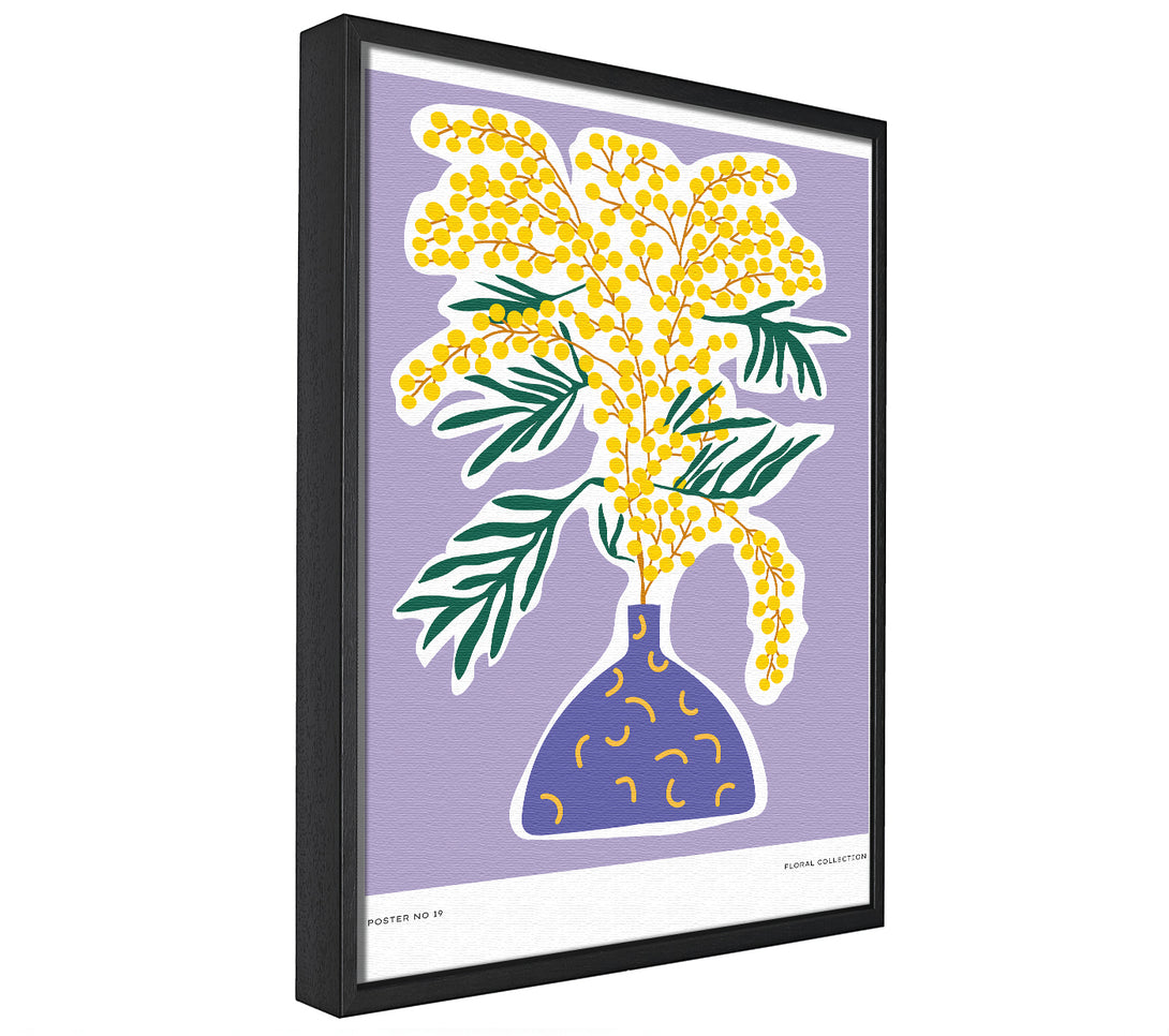 A picture of a Lavender On Flowers framed canvas print sold by Wallart-Direct.co.uk