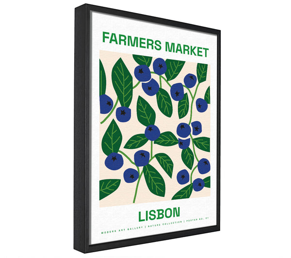 A picture of a Farmers Market Lisbon framed canvas print sold by Wallart-Direct.co.uk