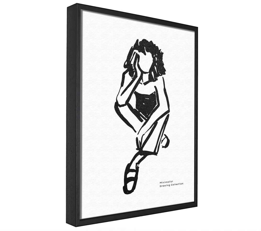 A picture of a The Thinking Woman framed canvas print sold by Wallart-Direct.co.uk