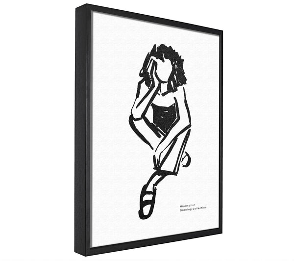 A picture of a The Thinking Woman framed canvas print sold by Wallart-Direct.co.uk