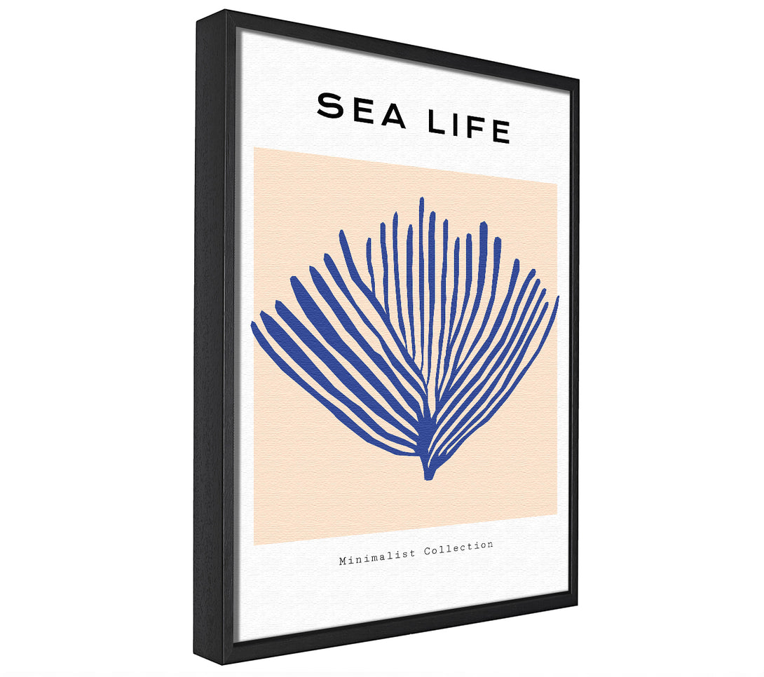 A picture of a Sea Life Blue Coral framed canvas print sold by Wallart-Direct.co.uk